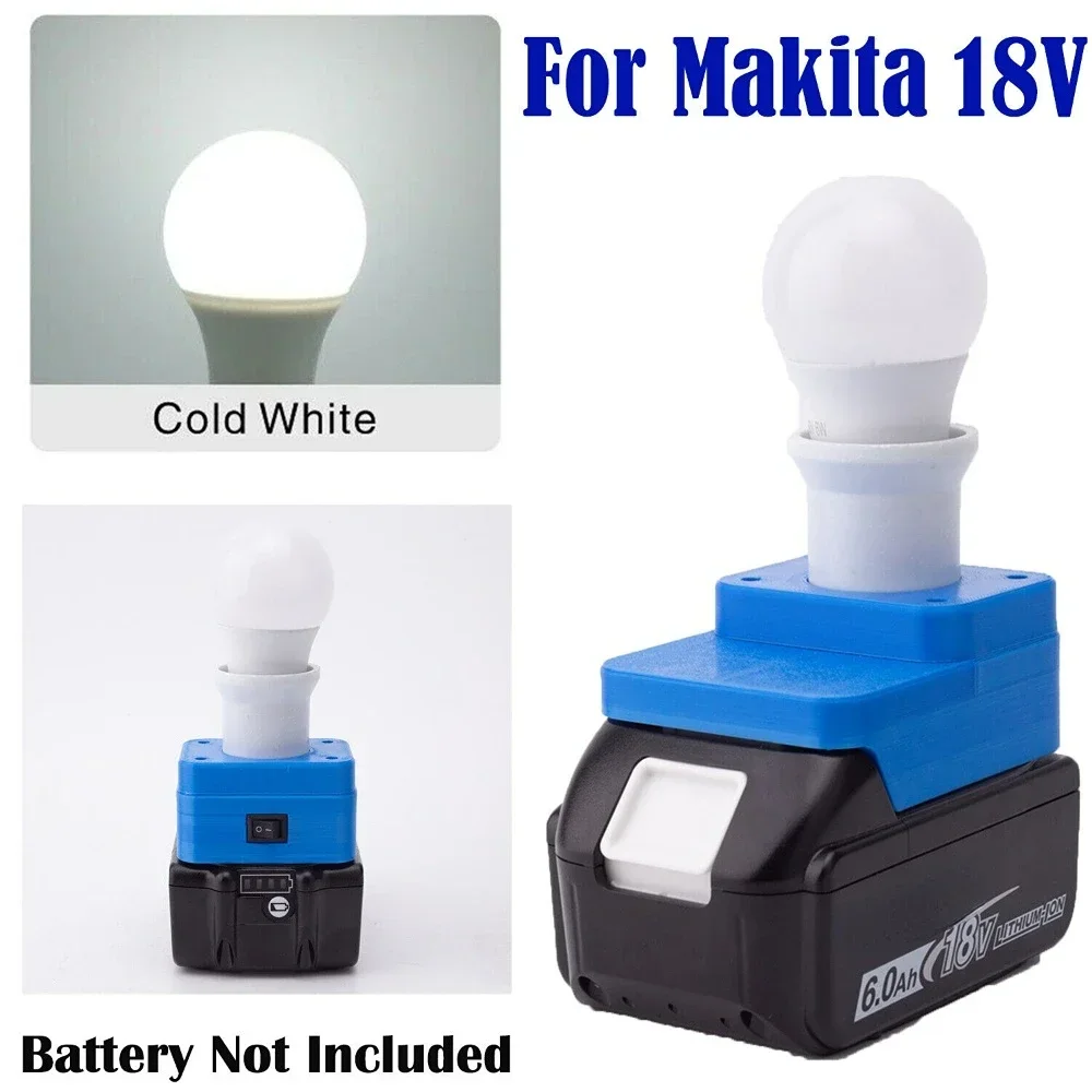 

LED Work Light E27 Bulb Lamp For Makita 18V BL1815 BL1820 BL1830 BL1840 BL1850 BL1860 Series Lithium Battery Indoor Light