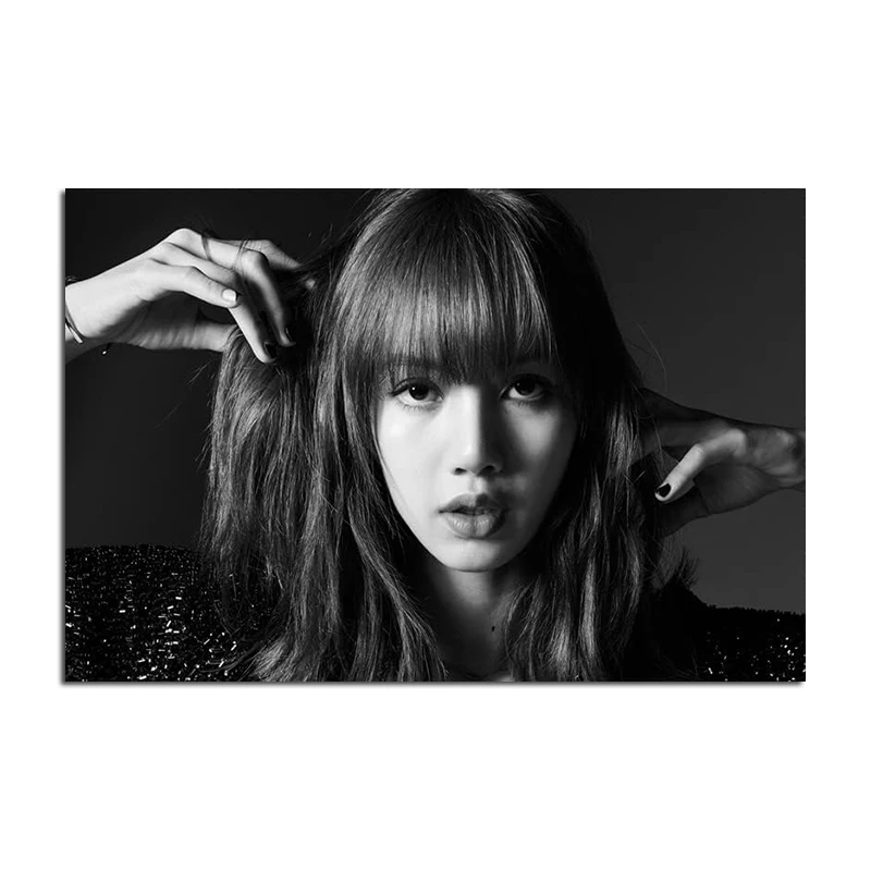 

Lisa Poster Kpop Singer Canvas Painting Minimalist Music Album Picture Pop Star Wall Art Bedroom Decorations Prints Fans Gift