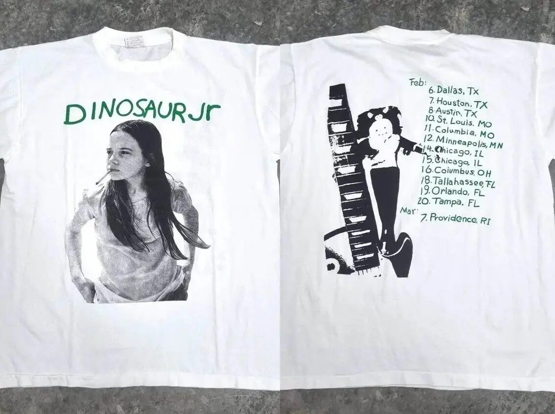 Dinosaur Jr T-Shirt Green Mind Tour 1991 T-Shirt Double Sides For Fans