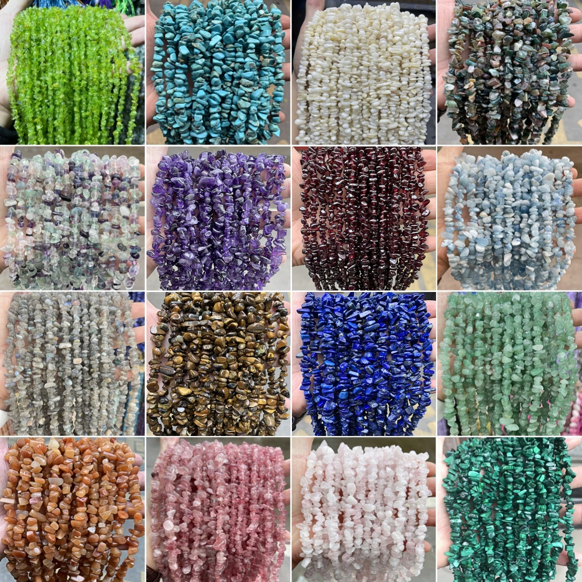 1 Strand Natural Stone Nugget Chip Beads Amethyst Citrine Irregular Gravel Bead for Jewelry Making DIY Necklace Bracelet 5-8mm