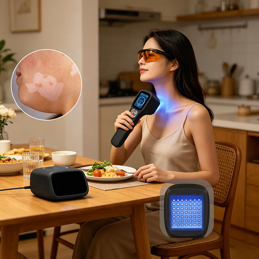 308nm NB UVB Phototherapy Lamp for Home Treatment of Vitiligo Psoriasis Eczema Handheld Narrowband Ultraviolet Light Therapy