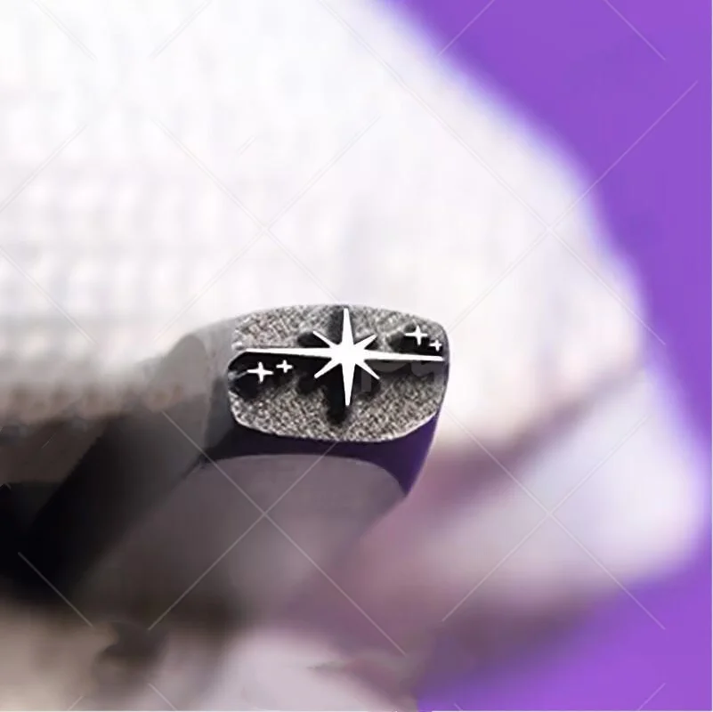 Jewelry Stamps, Eight-Pointed Star Steel Stamps, Bracelet and Ring Chiseling Molds, Gold-Beating Tools