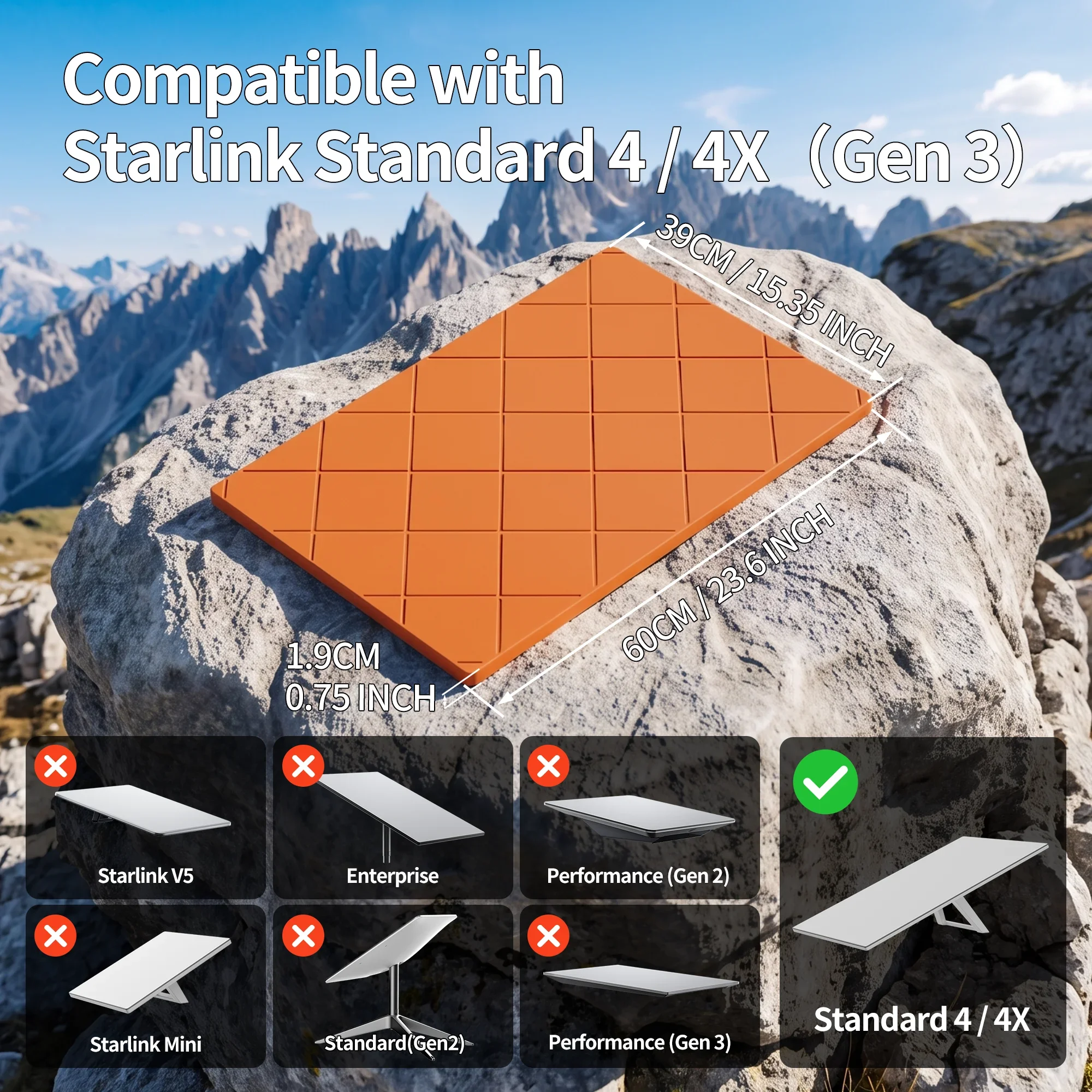 Starlink Gen 3 Silicone Cover Gen3 Standard Protective Case Liquid Silicone for Outdoor Protector from Scratching Hailstone