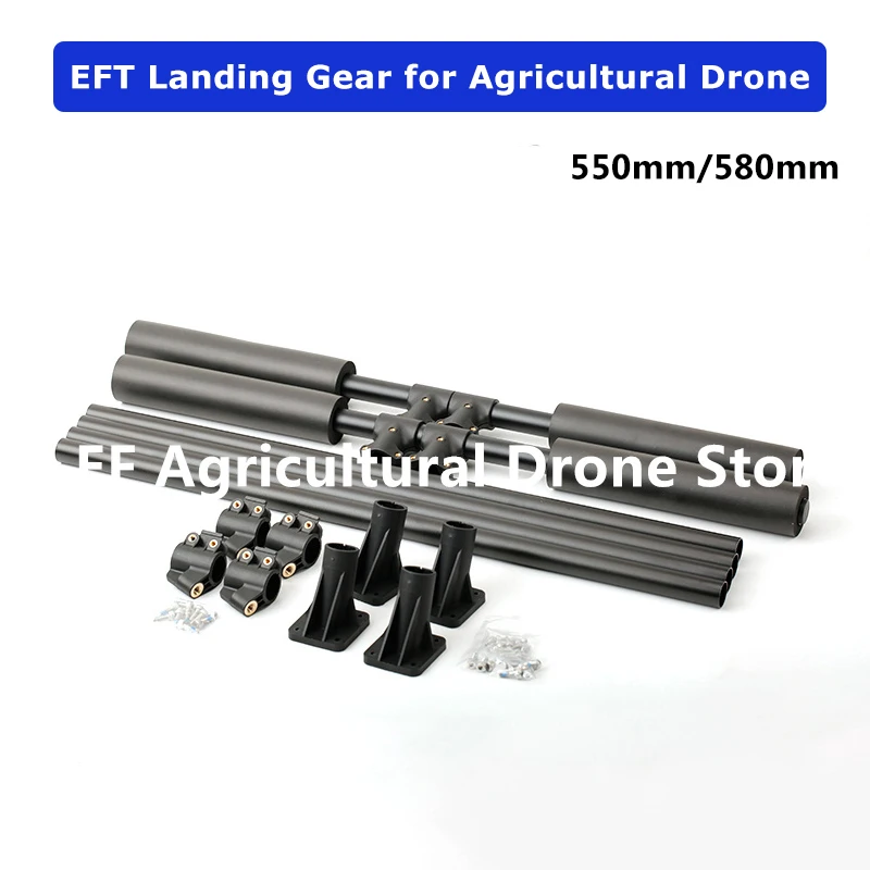 EFT – E416P E616P 22L, ensemble complet de trépieds 550mm/580mm, train d'atterrissage, bricolage, Drone agricole par pulvérisation, Tube en aluminium