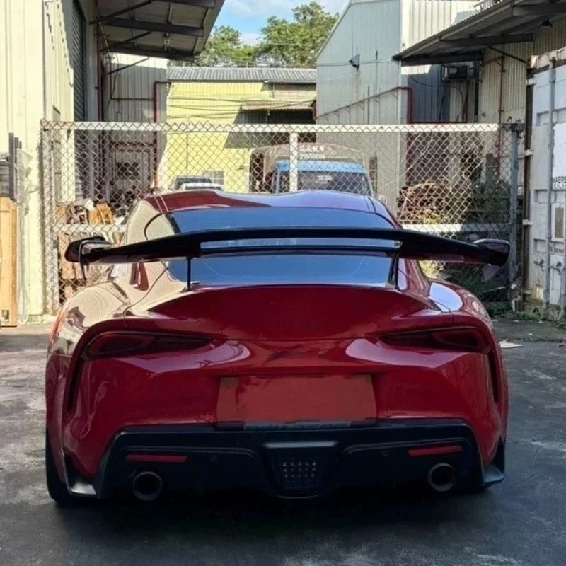 For Toyota Supra A90 A91 MK5 Real Carbon Fiber 2019+ Exterior Tail Fins Rear Trunk Spoiler Guide Wing Rear Upgrade Body Kit