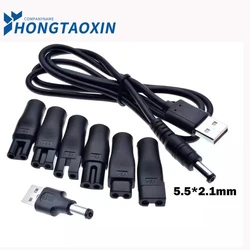 8 PCS Replacement Power Cord 5V Charger USB Adapter Suitable for All Kinds of Electric Hair Clippers, Beard trimmers, Shavers