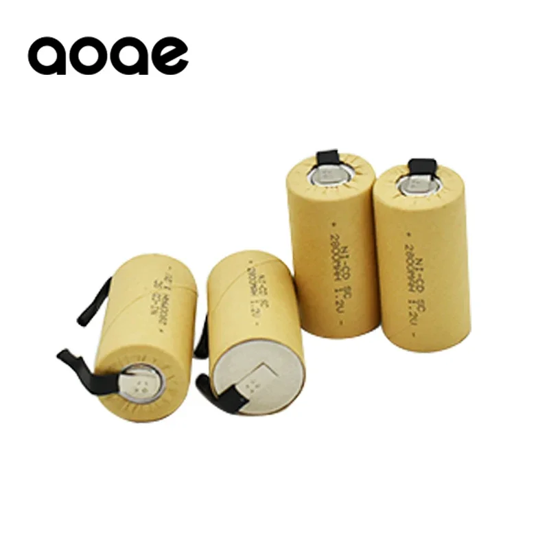 Banco de bateria com guia de tração livre, 1.2V, 2200mAh, Sub C,Ni-Cd SUBC Cells, SC