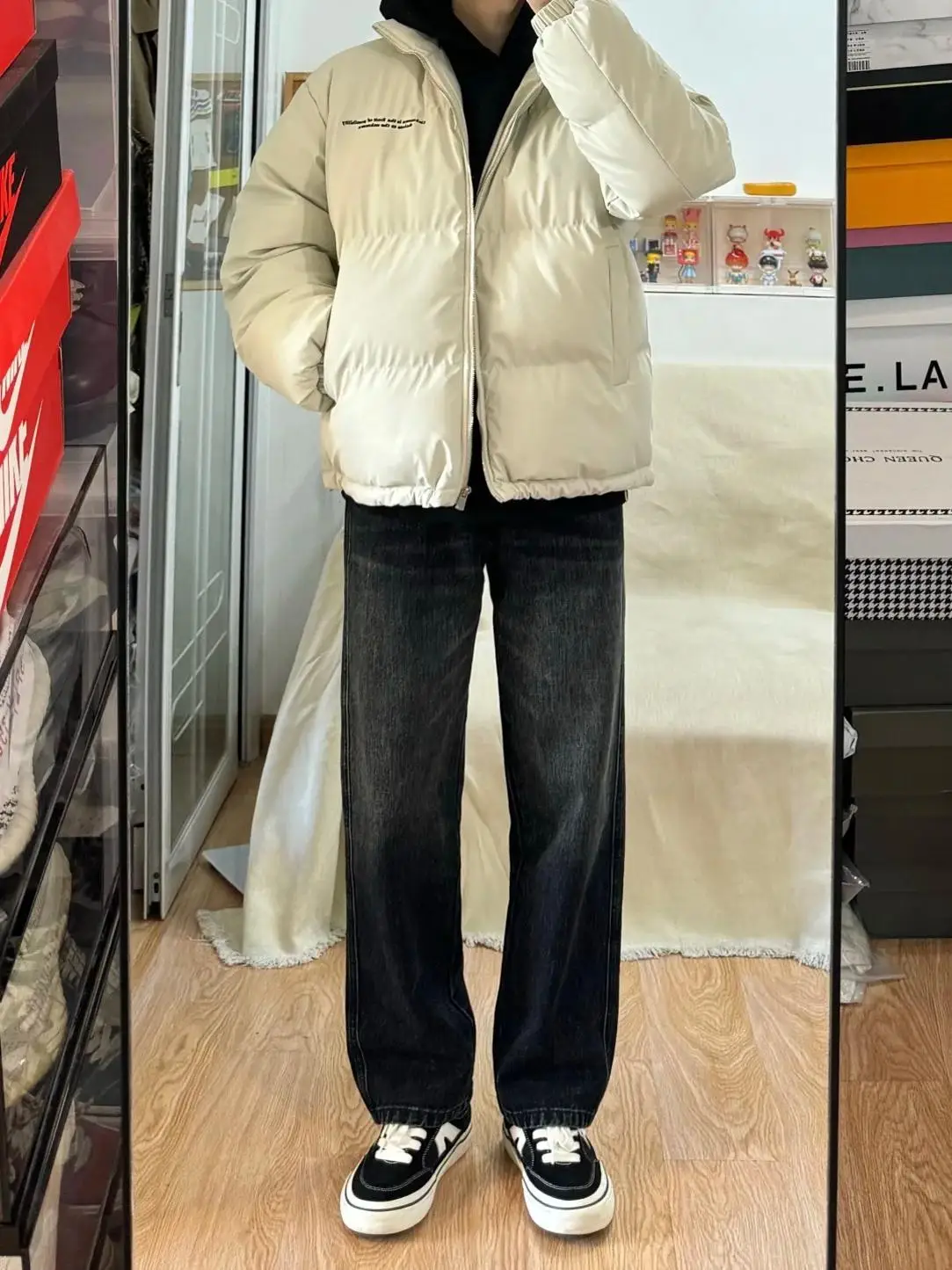 

Bla Waed Denim Jeans Men's Autumn Winter American Sle Cleanfit Straight Leg Pants High Street Vibe Slimming ing