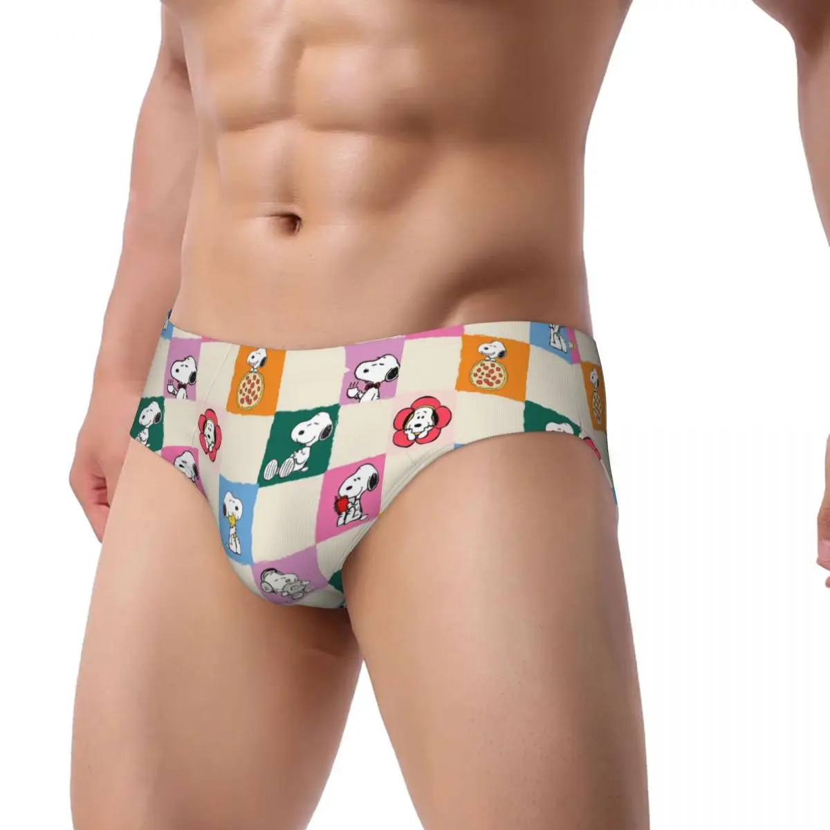 Custom Snoopys Dog Men's Briefs Panties Mens Breathable Underwear Underpants