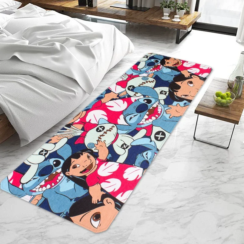 Stitch Funny Disney Door Mat Entrance Doormat Non-slip Washable Kitchen Carpet Living Room Hallway Rugs Door Mats Bathroom B # 0