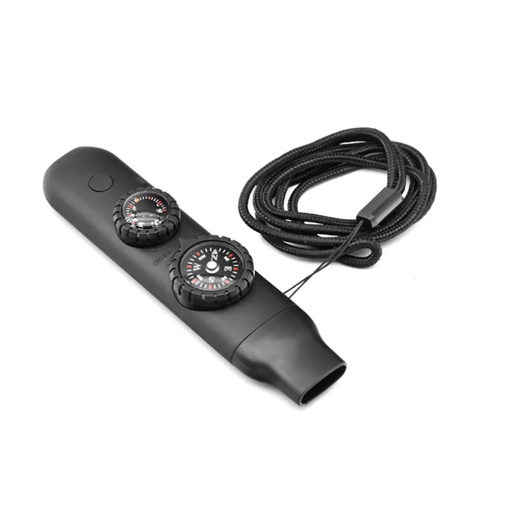 5-in-1 Emergency Survival Whistle Multifunction Compass Outdoor Survival Whistle Flashlight High Decibel