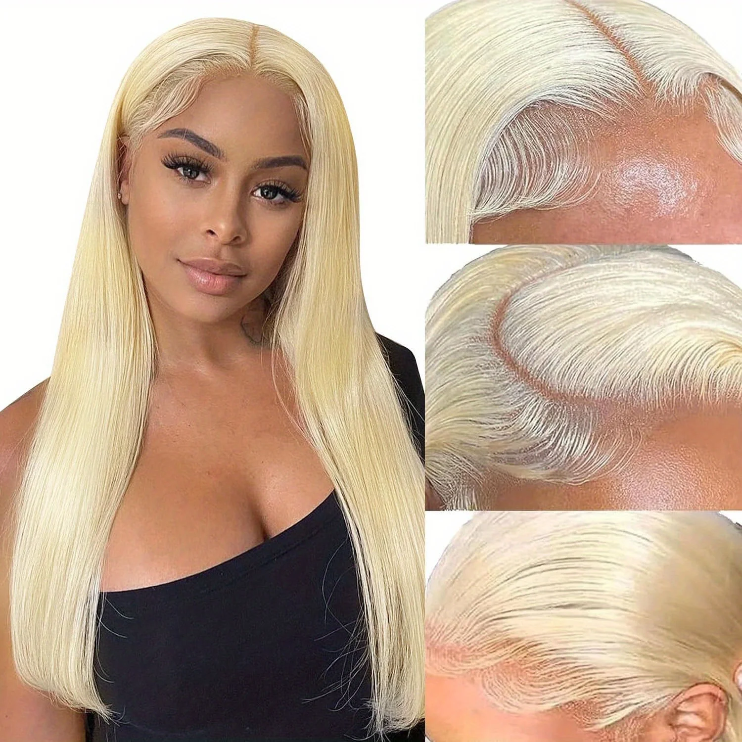 

13x4 HD Transparent Lace Front Wig Human Hair Straight Wigs Human Hair Blonde Lace Front Wigs Human Hair Pre Plucked 30 Inch
