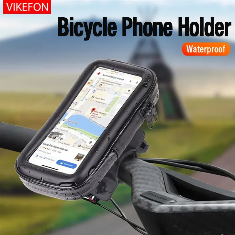 Outdoor Cycling Phone Holder Bicycle Motorcycle Touch Screen GPS Waterproof Storage Bags for Smartphones Bike Motor Accessories