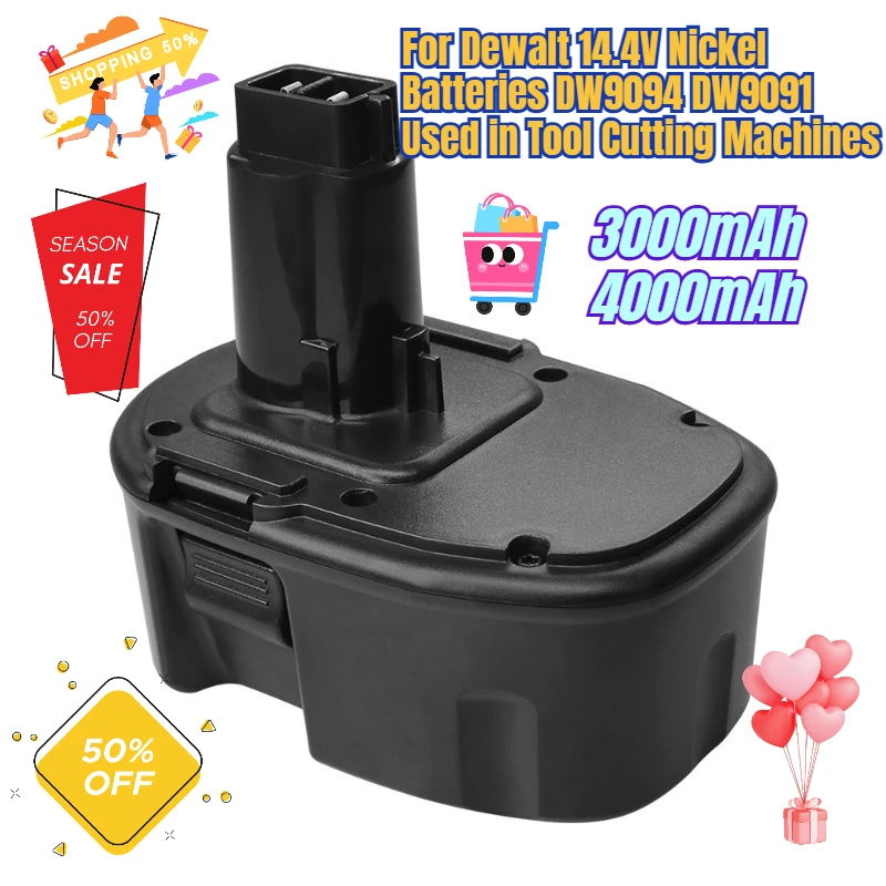 

3000/4000mAh for Dewalt 14.4V Nickel Batteries DW9094 DW9091 Used in Tool Cutting Machines