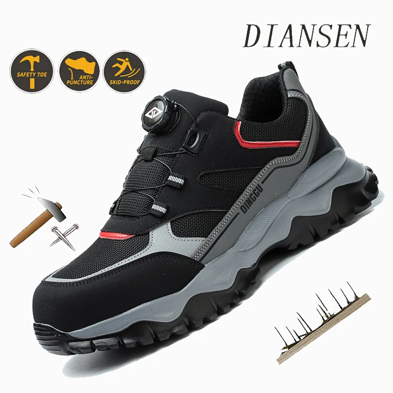 

Мужские защитные ботинки, рабочая обувь с неразрушимым стальным носком, износостойкая обувь, противоударные кроссовки с защитой от проколов для складской работы