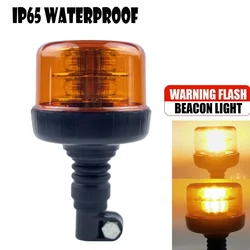 12V 24V Waterproof LED 3 Modes Amber Warning Emergency Strobe Light Flashing Beacon Rotating Signal Truck Tractor School Bus