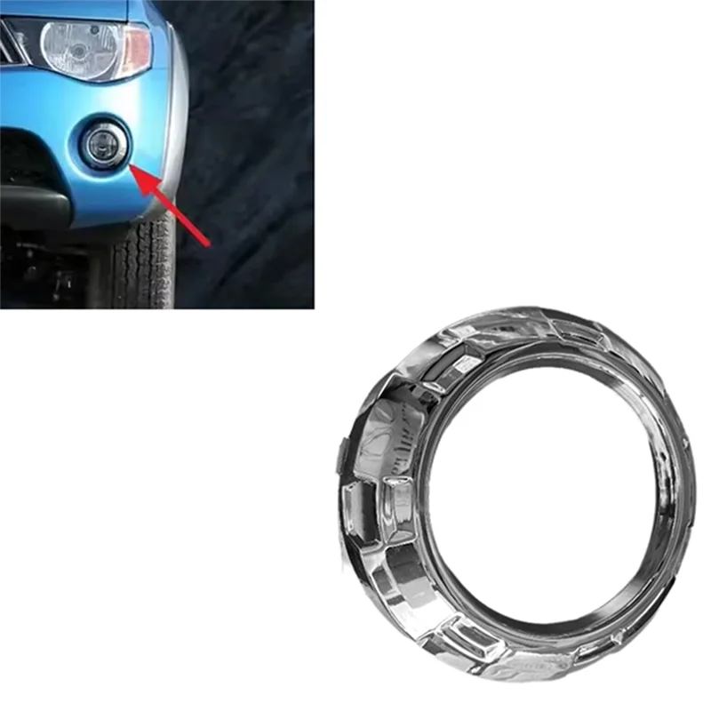 

A99F-Car Front Fog Light Ring Cover Fog Lamp Decorative Frame For Mitsubishi L200 Triton Strada 2006-2009