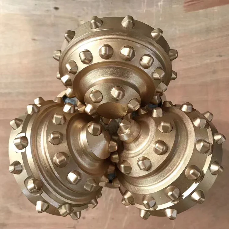 Forage de puits d'eau API, dent en acier, foret à rouleau roche rotatif, foret tricone