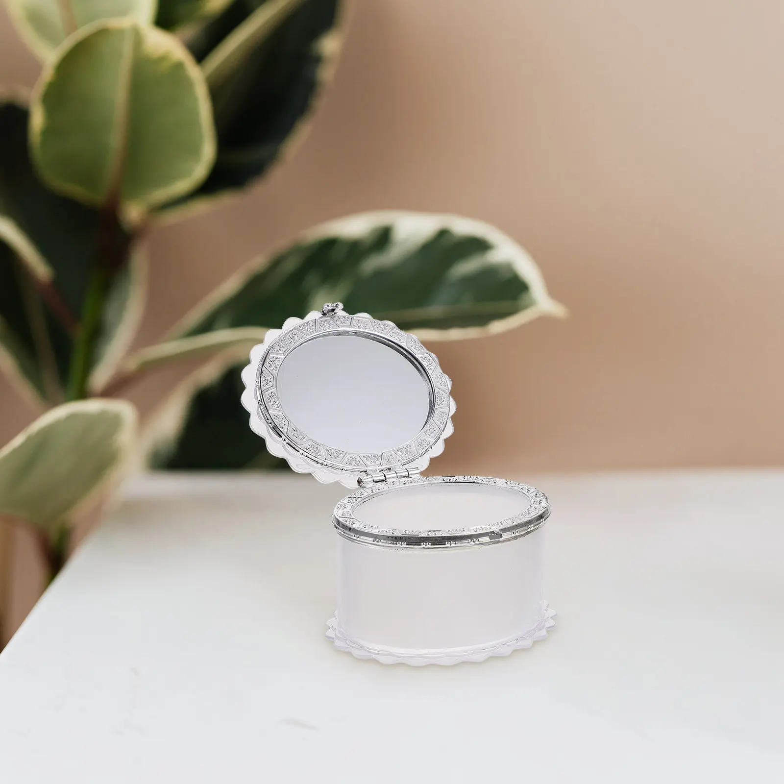 

Набор из 2 прозрачных шкатулок для украшений с зеркалом, органайзер для хранения, креативный портативный футляр для девочек, для браслетов и головных уборов