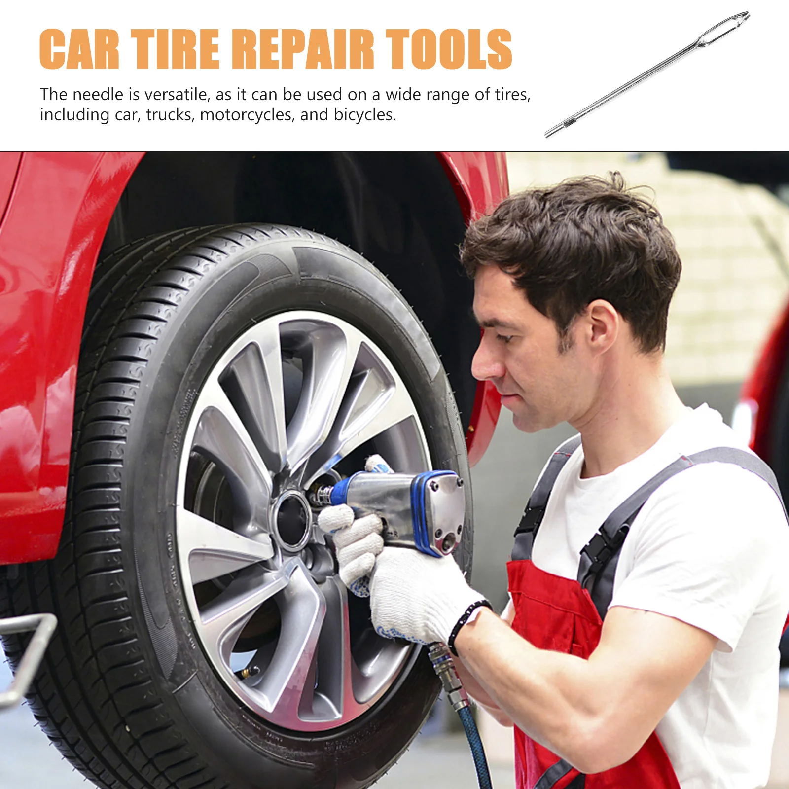 

4Pcs Steel Tire Plug Tool Set Durable Split Eye Needles for Automotive Car Bike Motorcycle Puncture Tire Plug Tool