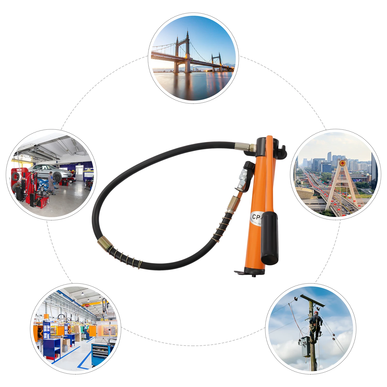 Hydraulische Handpumpe, manuelle Ram-Pumpe, 70 MPa Porta-Power-Pumpe, geeignet für den Einsatz mit verschiedenen hydraulischen Werkzeugen – Detail 3