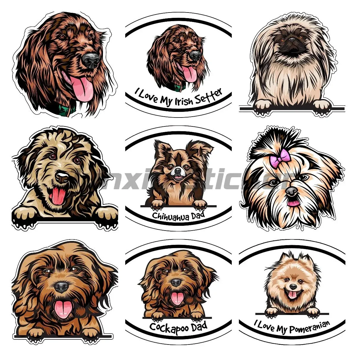 

I Love My Chihuahua Dog Setter Dog Refrigerator Car Stickers Decorate Cars, Rooms, Wardrobes, Desks,Computer Decal