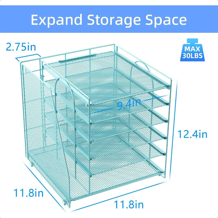 Органайзеры и аксессуары для стола, 6-уровневый органайзер для бумаги с подставкой для журналов, органайзер для файлов для стола, аксессуары для офисного стола Workspa