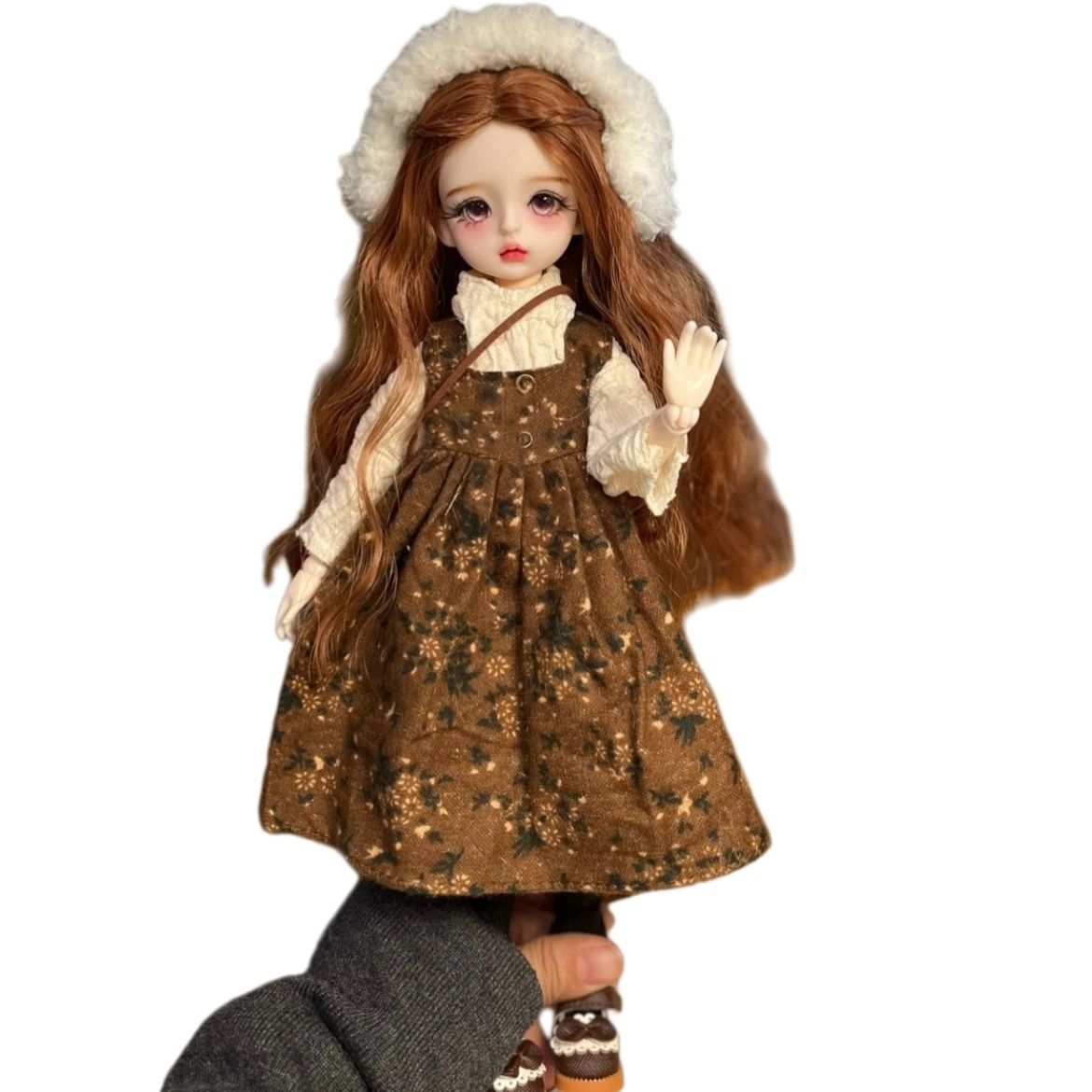YUTOTUE 12 inch Height Girl Doll Long Curly Hair Dress Shoes Removable DIY 1/6 BJD Toy