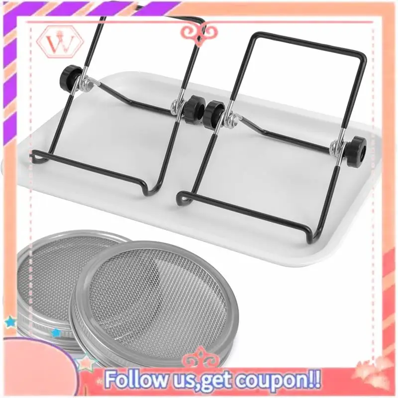 

Набор для проращивания из нержавеющей стали AT84 для банок с широким горлом, для выращивания ростков брокколи, фасоли, семян подсолнечника и т.д.