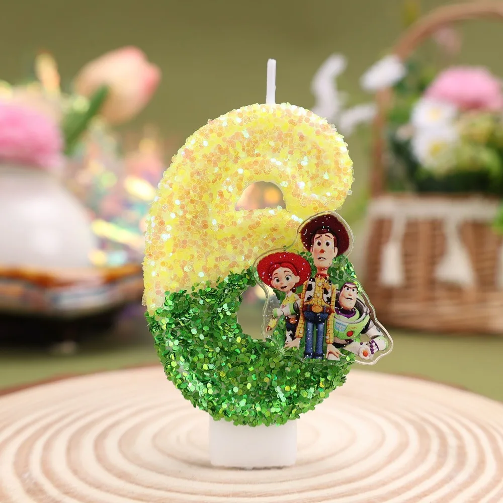 Hot Cute Cartoon T-O-Y Story Digital Candle Numbers 0-9 Kids Birthday Cake Decoration Cartoon Party Supplies Accessory - view 4