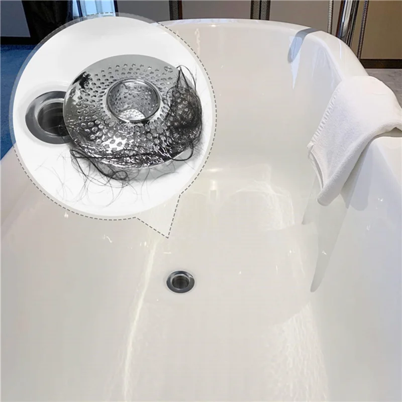 HOT Drain Hair Catcher Tub Drain Protector Strainer, Bathtub Shower Drain Hair Trap/Stopper, Tub Drain Hair Catcher