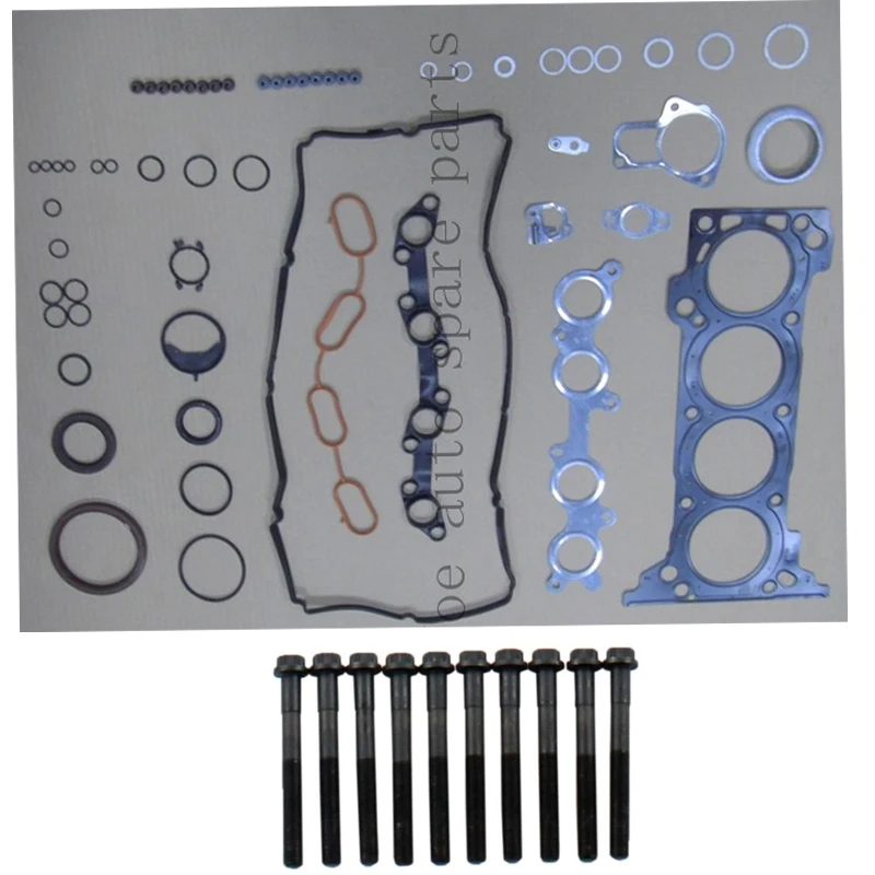 

1TR 1TRFE Engine complete Full gasket set kit cylinder head bolt nuts screw for Toyota Hilux/Innova 1988cc 2003- 2005-
