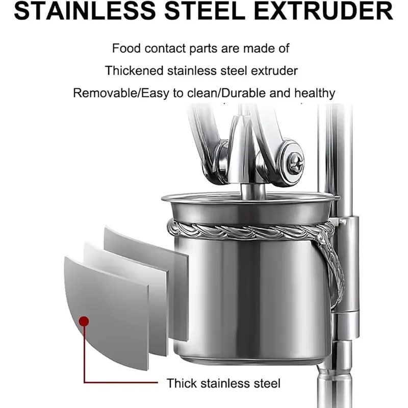Stainless Steel Manual French Fry Cutter 12 Hole Potato Chipper Press Machine for Home Kitchen Commercial Snack Food