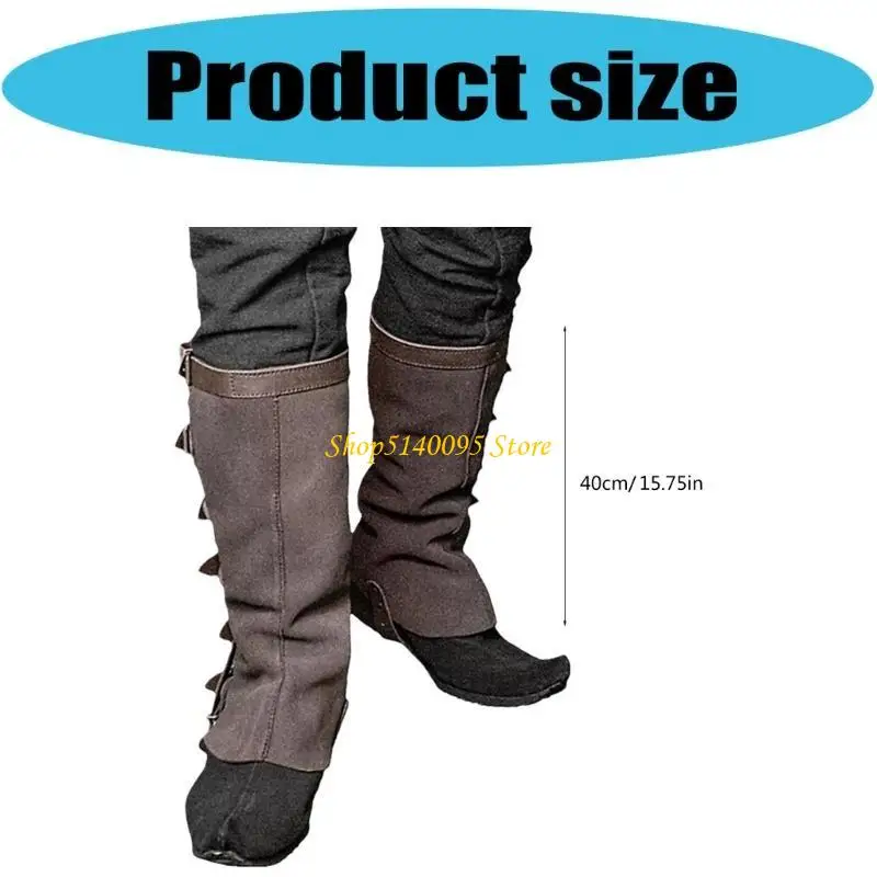 DXAE średniowieczna osłona buta, renesansowa osłona butów pirackich, osłona na buty Sterevunk, zbroja wojownika wikingów getry