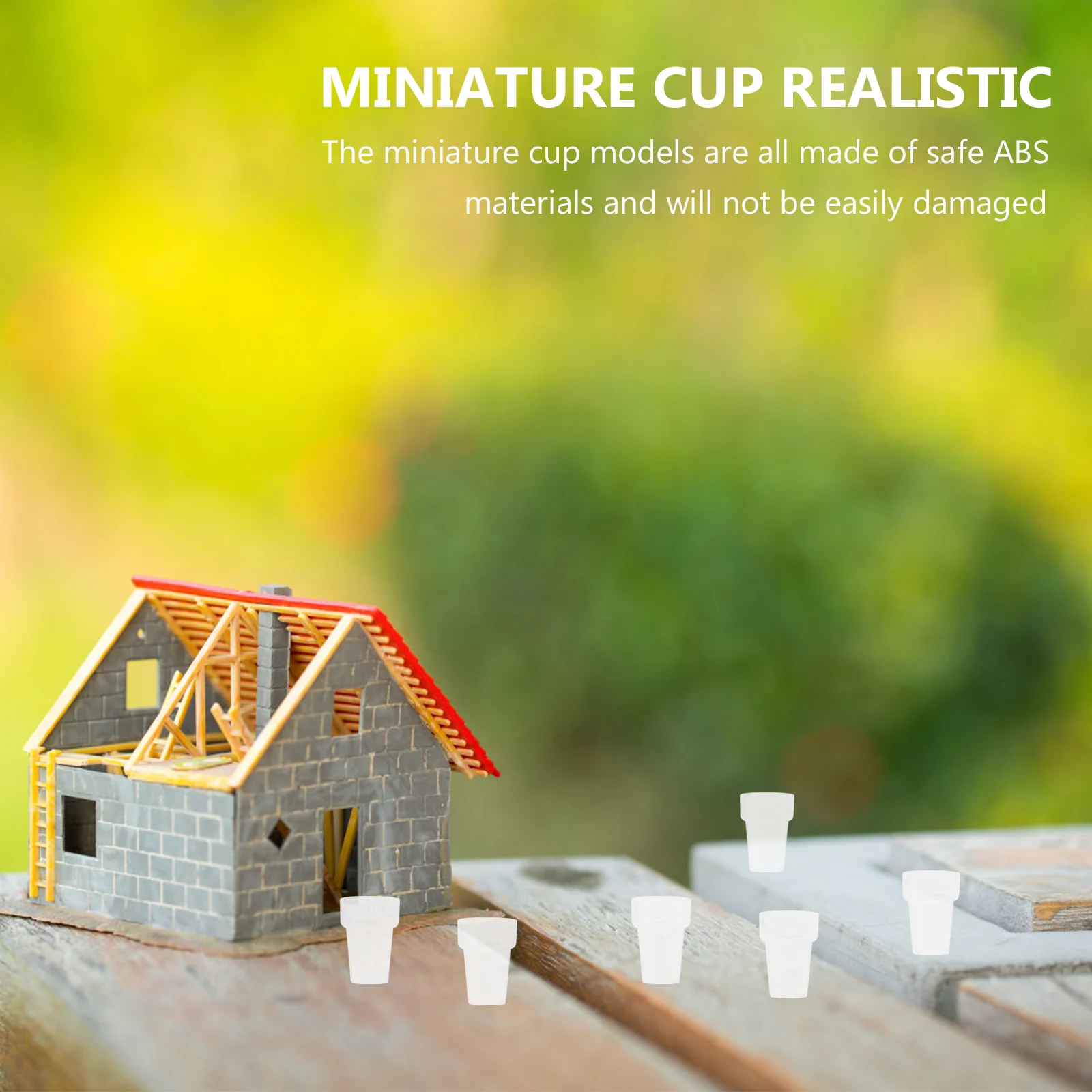 20 Pcs Water Glasses Kitchen Toys for Kids Decorative Cup Mini Cups House Models Abs Miniature Child Baby Accessories