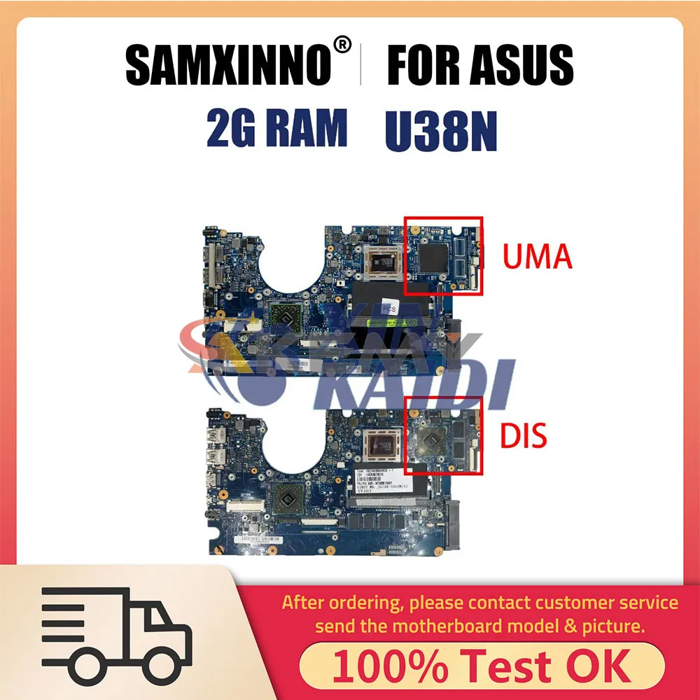 

Laptop Motherboard For Asus U38 U38N U38N U38DT Ultrathin Notebook Mainboard With A8-4555M CPU 2GB-RAM Systemboard