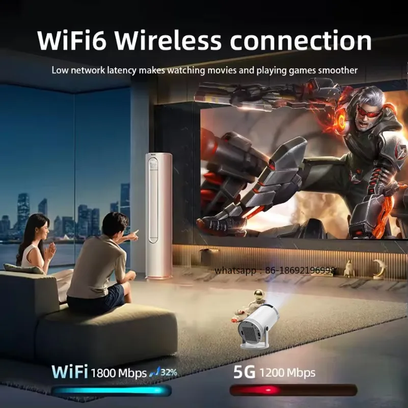 2026 New Smart Projector 4K Wifi6 290ANSI Allwinner BT5.0 1080P 1280*720P Home Cinema Outdoor Projetor Christmas Gifts Hot Sale