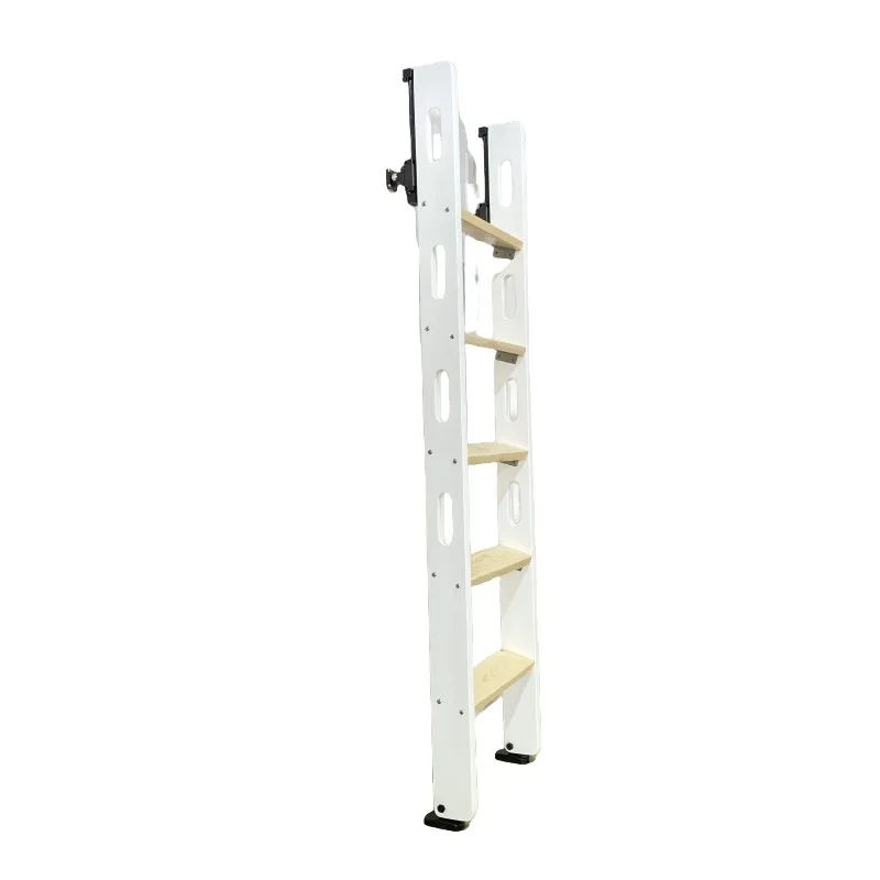 White vertical storage wall telescopic pull-fold bunk bed loft partition home solid wood staircase