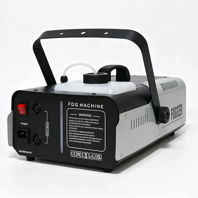 1500W 12LED Smoke Machine Portable Metal With Manual & Remote DMX512 Fog Machine For Carnival Wedding Christmas Halloween Party