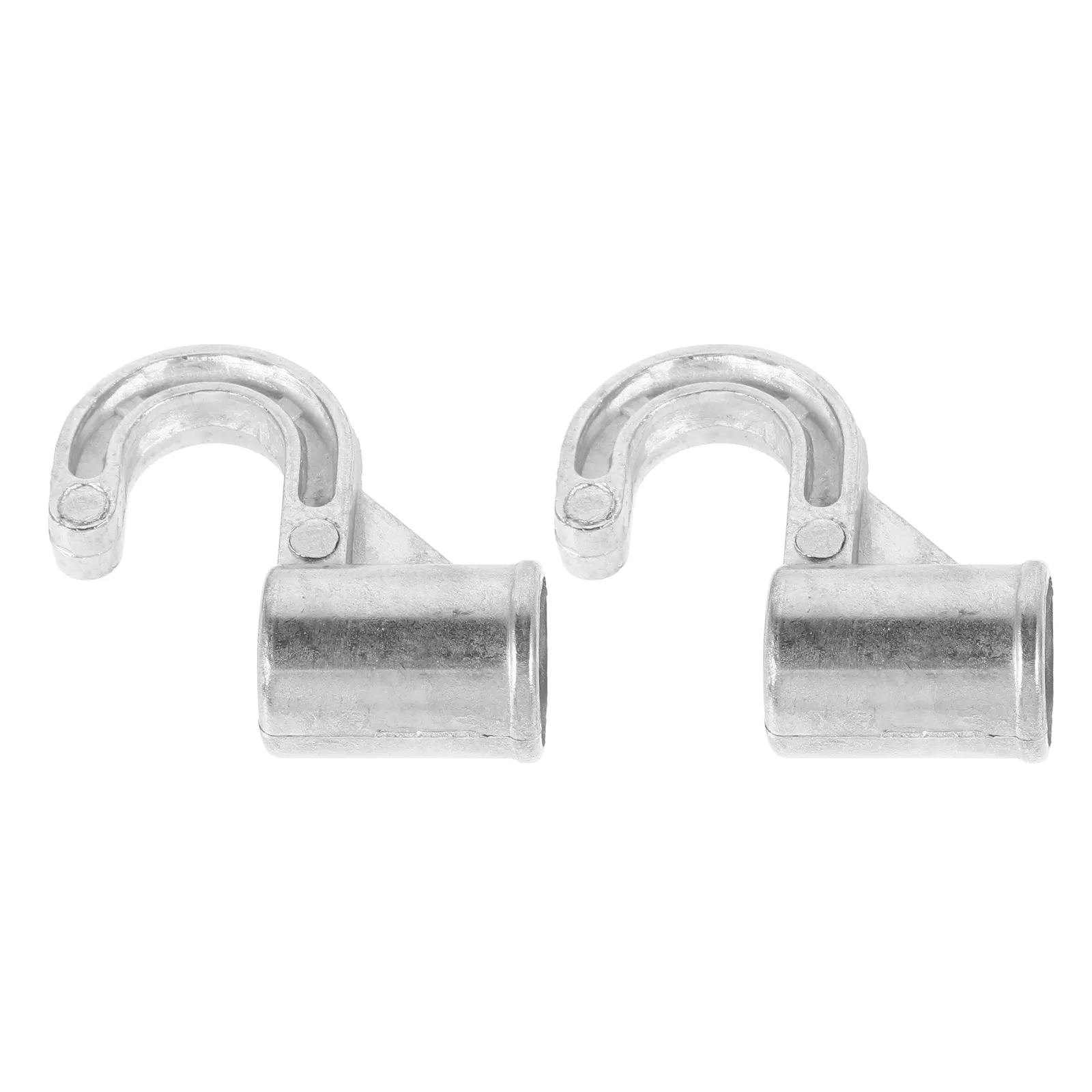 2Pcs Aluminum Alloy Closet Hanger Connector Hooks Heavy Duty Metal Wardrobe Rod Holders for Clothes Towels Coats view 5