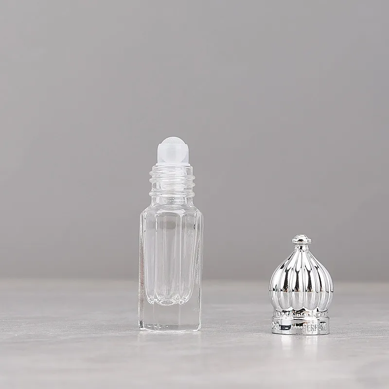 100Pcs 3ml Glass Roller Bottle Empty Roll on Bottle Small Travel Perfume Bottle Sample Glass Transparent Bottle