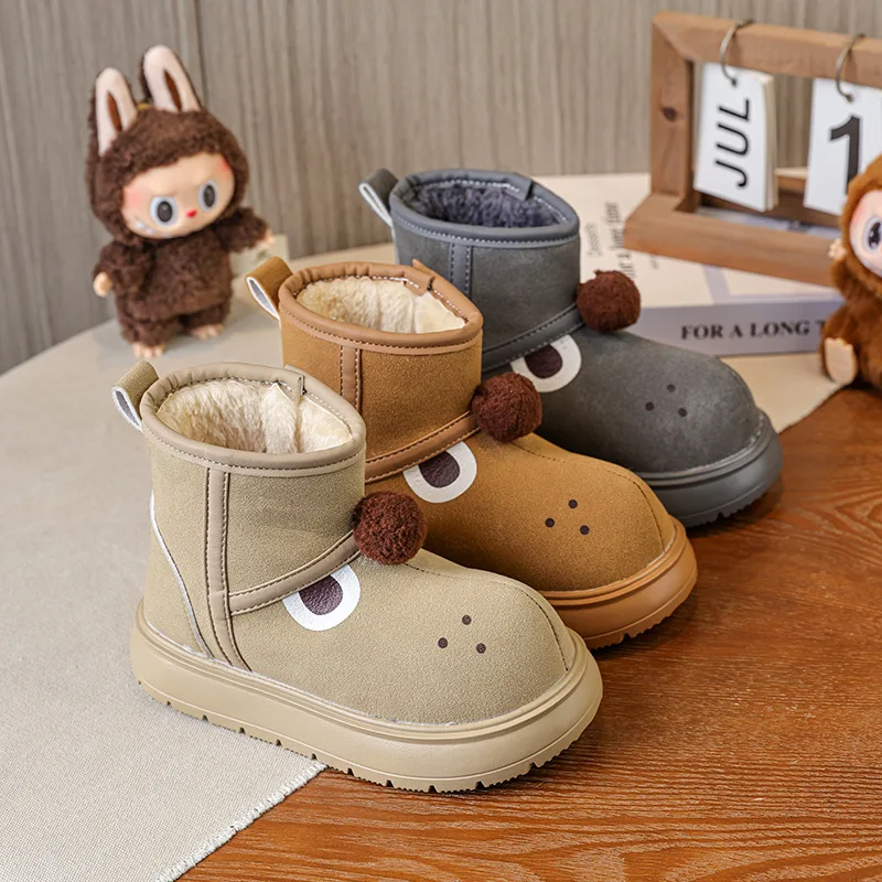 Botas Mujer Fashion Cute Girls' Shoes 2025 Winter New Kids Snow Boots Comfort Non Slip Girls' Ankle Boots Zapatos De Mujer