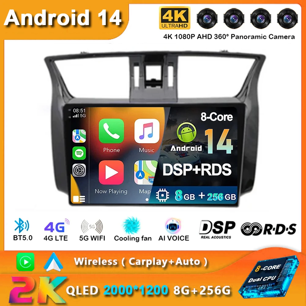 

Android 14 Car Radio For Nissan Sylphy B17 Sentra 12 2012-2018 Navigation Multimedia Carplay Video Player GPS Autoradio