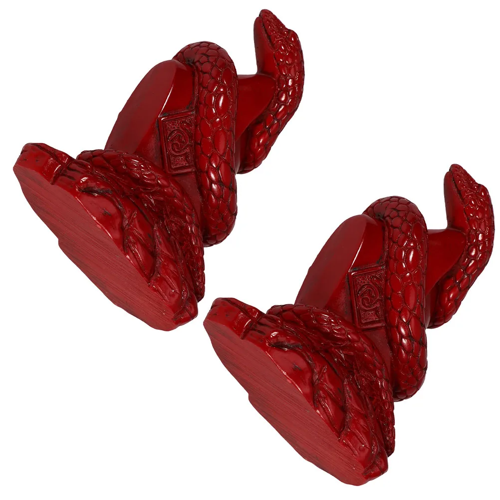 

2Pcs Snake Statue Resin Zodiac Car Home Office Decor Elegant Tabletop Adornment Mini Figurines Durability Practicality Creative