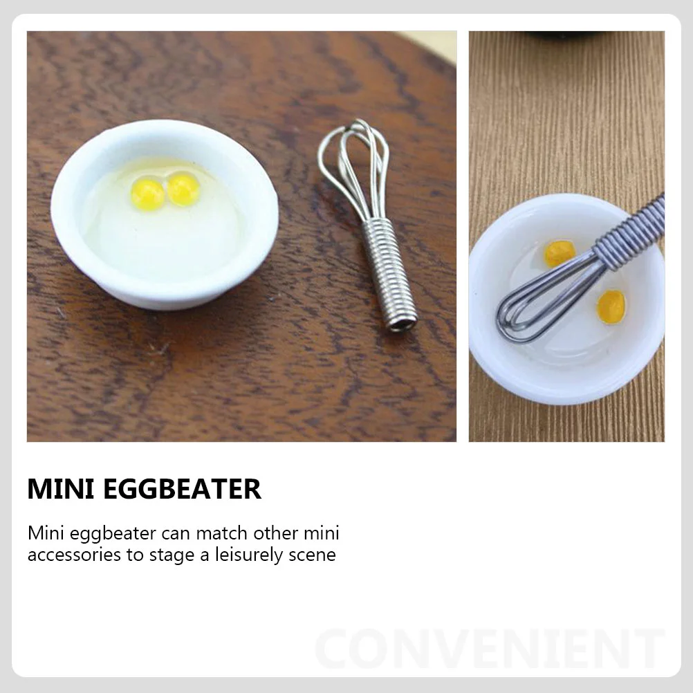 Accessories Mini Egg Child Whisk Miniture Decoration Zinc Alloy House Baking Play