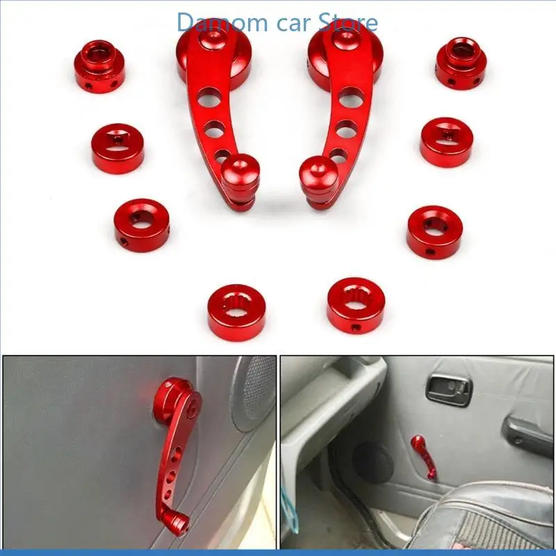 نافذة كرنك مقبض اللفاف البليت الألومنيوم العالمي باب عربة السيارة 0.4 "جولة 0.4" مربع 0.4 "جولة مع 16 Spline
