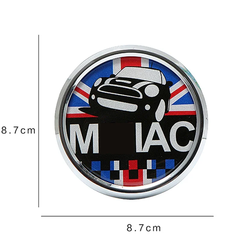 For Front Grill Metal 3D Emblem Stickers Badge For MINI Cooper JCW Accessories S One Countryman R60 R61 F55 F56 F60 Car Stickers