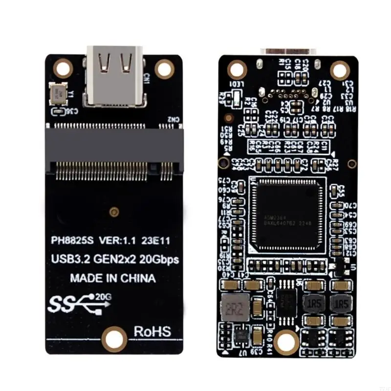 M.2 NVME Solid Disk Risers Board to Type C Adapter 20gbp Speed ​​Data Transmission