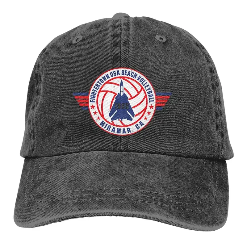 Baseball Cap for Men and Women, distressed Sun Hat, Sun Cap, USA and Volleyball Tournament, Mirror Fighter Top Gun Fightertown