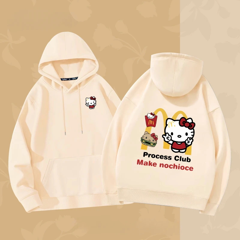 2024 Lazy and cute new style Hello Kitty hoodies Women\'s hoodie in the Spring and Autumn  Men\'s and Women\'s Couple Clothes